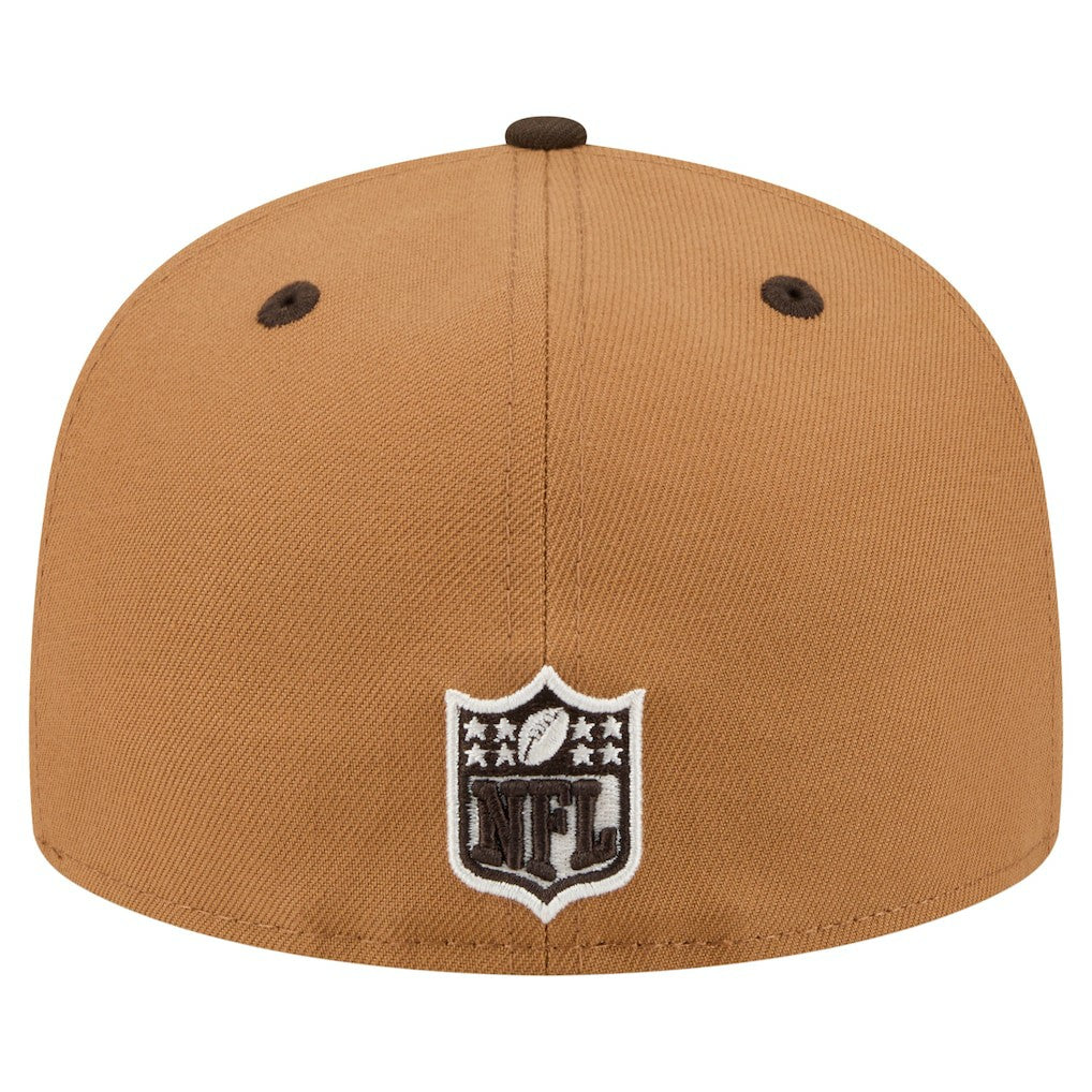 Cleveland Browns New Era Two-Tone Walnut 59FIFTY Fitted Hat - Light Brown/Dark Brown - NFL