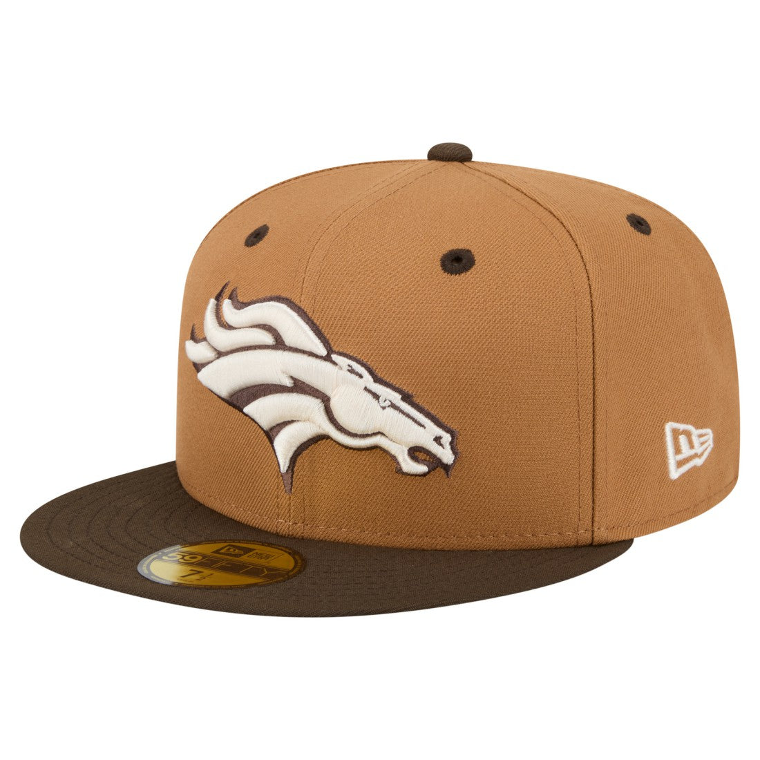 Denver Broncos New Era Two-Tone Walnut 59FIFTY Fitted Hat - Light Brown/Dark Brown - NFL