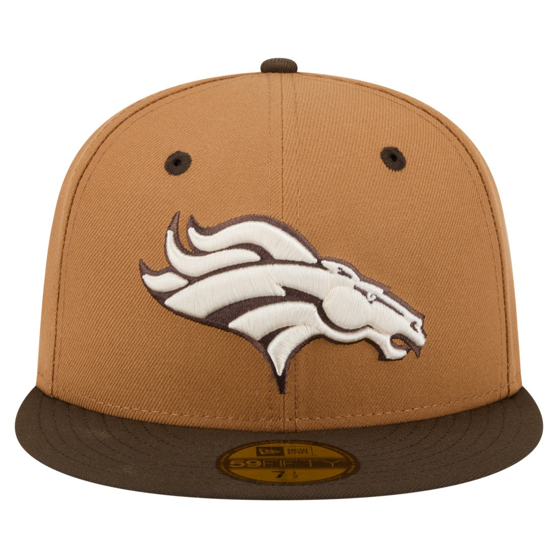 Denver Broncos New Era Two-Tone Walnut 59FIFTY Fitted Hat - Light Brown/Dark Brown - NFL