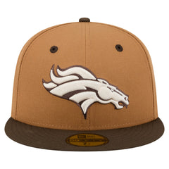 Denver Broncos New Era Two-Tone Walnut 59FIFTY Fitted Hat - Light Brown/Dark Brown - NFL