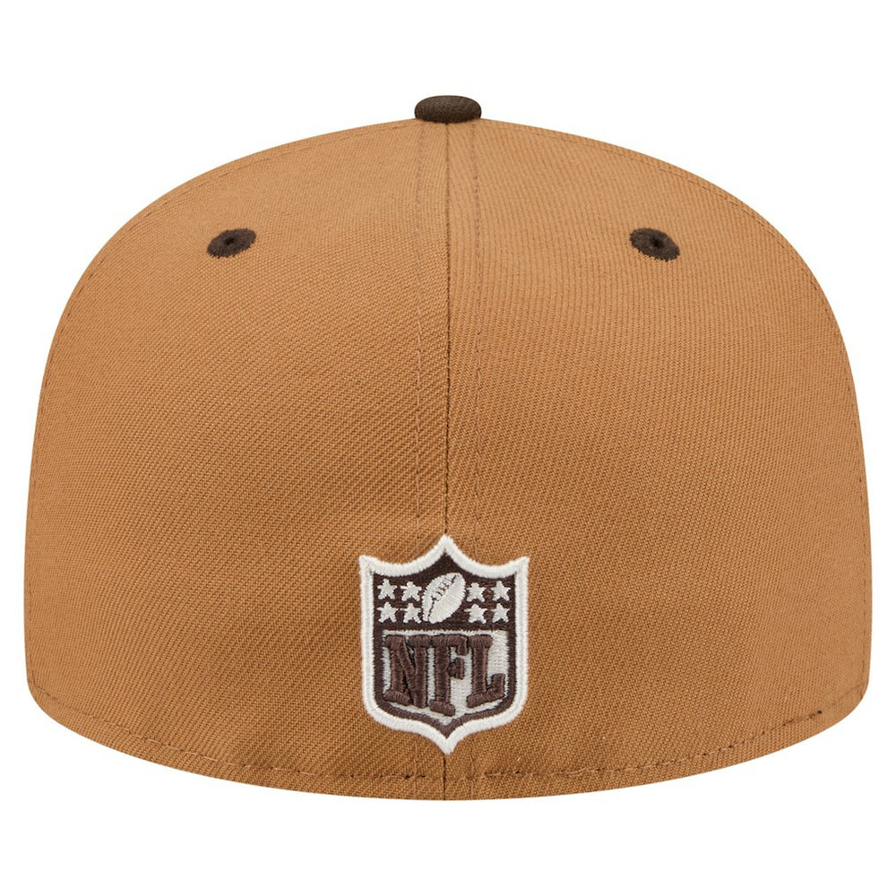 Detroit Lions New Era Two-Tone Walnut 59FIFTY Fitted Hat - Light Brown/Dark Brown - NFL