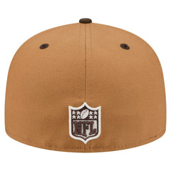 Detroit Lions New Era Two-Tone Walnut 59FIFTY Fitted Hat - Light Brown/Dark Brown - NFL