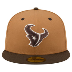 Houston Texans New Era Two-Tone Walnut 59FIFTY Fitted Hat - Light Brown/Dark Brown - NFL