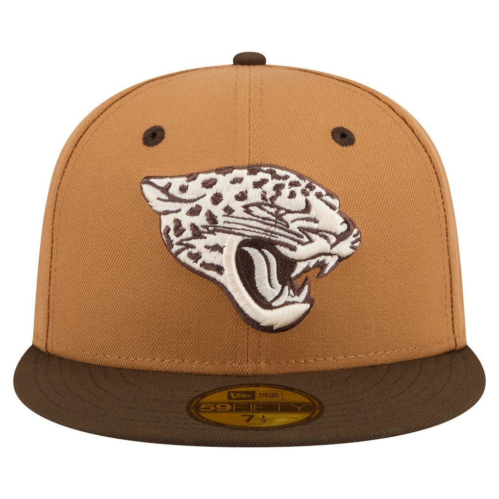 Jacksonville Jaguars New Era Two-Tone Walnut 59FIFTY Fitted Hat - Light Brown/Dark Brown - NFL
