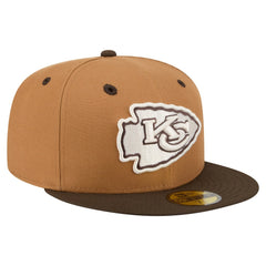 Kansas City Chiefs New Era Two-Tone Walnut 59FIFTY Fitted Hat - Light Brown/Dark Brown - NFL