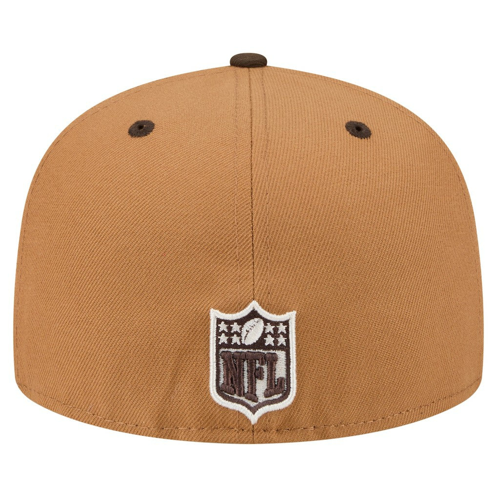 Kansas City Chiefs New Era Two-Tone Walnut 59FIFTY Fitted Hat - Light Brown/Dark Brown - NFL