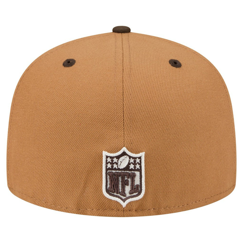 Kansas City Chiefs New Era Two-Tone Walnut 59FIFTY Fitted Hat - Light Brown/Dark Brown - NFL