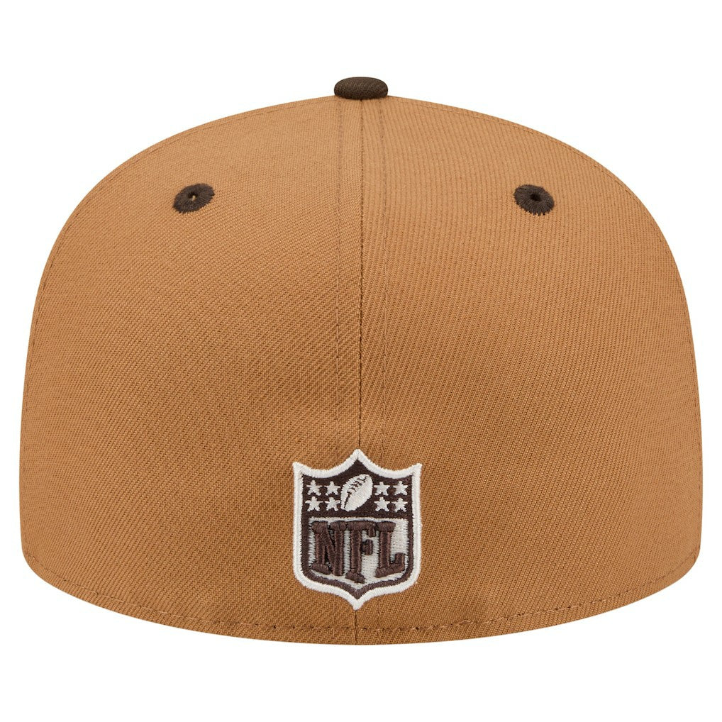 Los Angeles Chargers New Era Two-Tone Walnut 59FIFTY Fitted Hat - Light Brown/Dark Brown - NFL