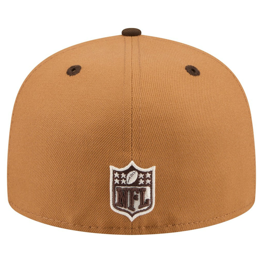 Miami Dolphins New Era Two-Tone Walnut 59FIFTY Fitted Hat - Light Brown/Dark Brown - NFL