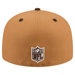 Miami Dolphins New Era Two-Tone Walnut 59FIFTY Fitted Hat - Light Brown/Dark Brown - NFL
