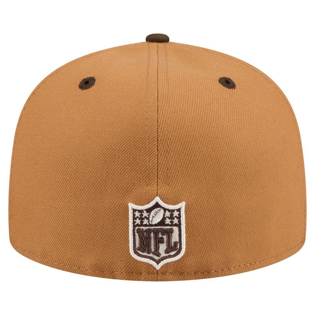 Minnesota Vikings New Era Two-Tone Walnut 59FIFTY Fitted Hat - Light Brown/Dark Brown - NFL