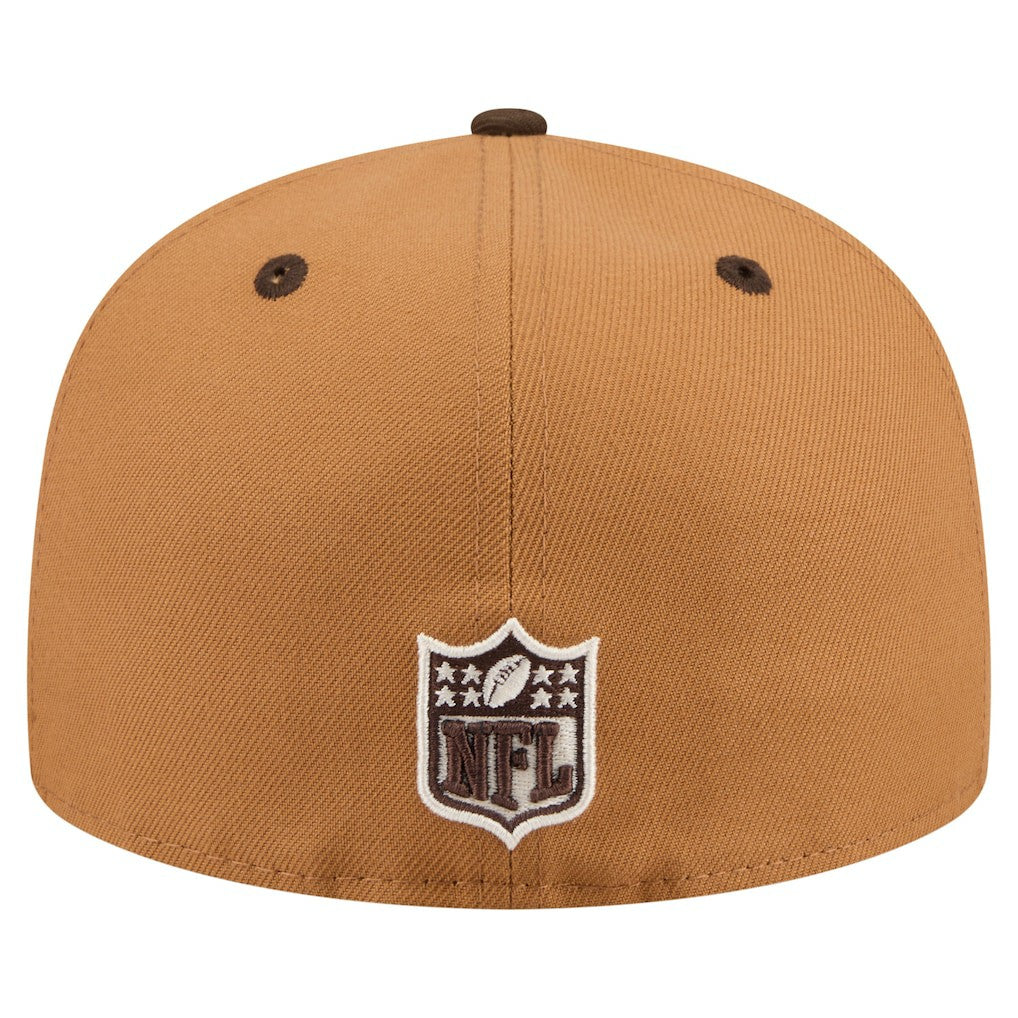 New England Patriots New Era Two-Tone Walnut 59FIFTY Fitted Hat - Light Brown/Dark Brown - NFL