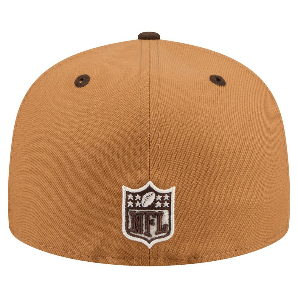 New England Patriots New Era Two-Tone Walnut 59FIFTY Fitted Hat - Light Brown/Dark Brown - NFL