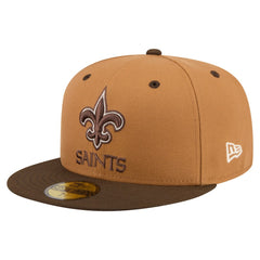 New Orleans Saints New Era Two-Tone Walnut 59FIFTY Fitted Hat - Light Brown/Dark Brown - NFL