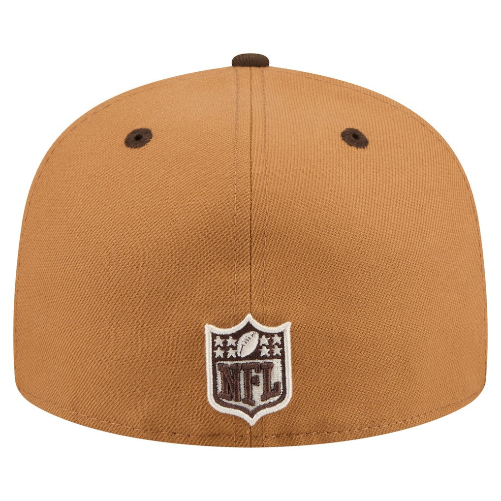 New York Giants New Era Two-Tone Walnut 59FIFTY Fitted Hat - Light Brown/Dark Brown - NFL