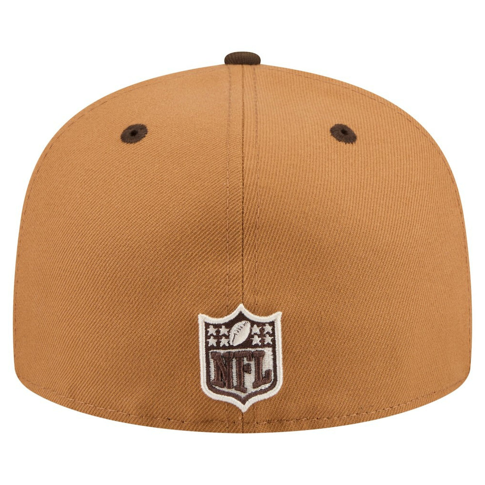 New York Giants New Era Two-Tone Walnut 59FIFTY Fitted Hat - Light Brown/Dark Brown - NFL