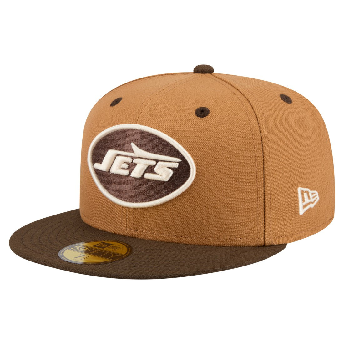 New York Jets New Era Two-Tone Walnut 59FIFTY Fitted Hat - Light Brown/Dark Brown - NFL