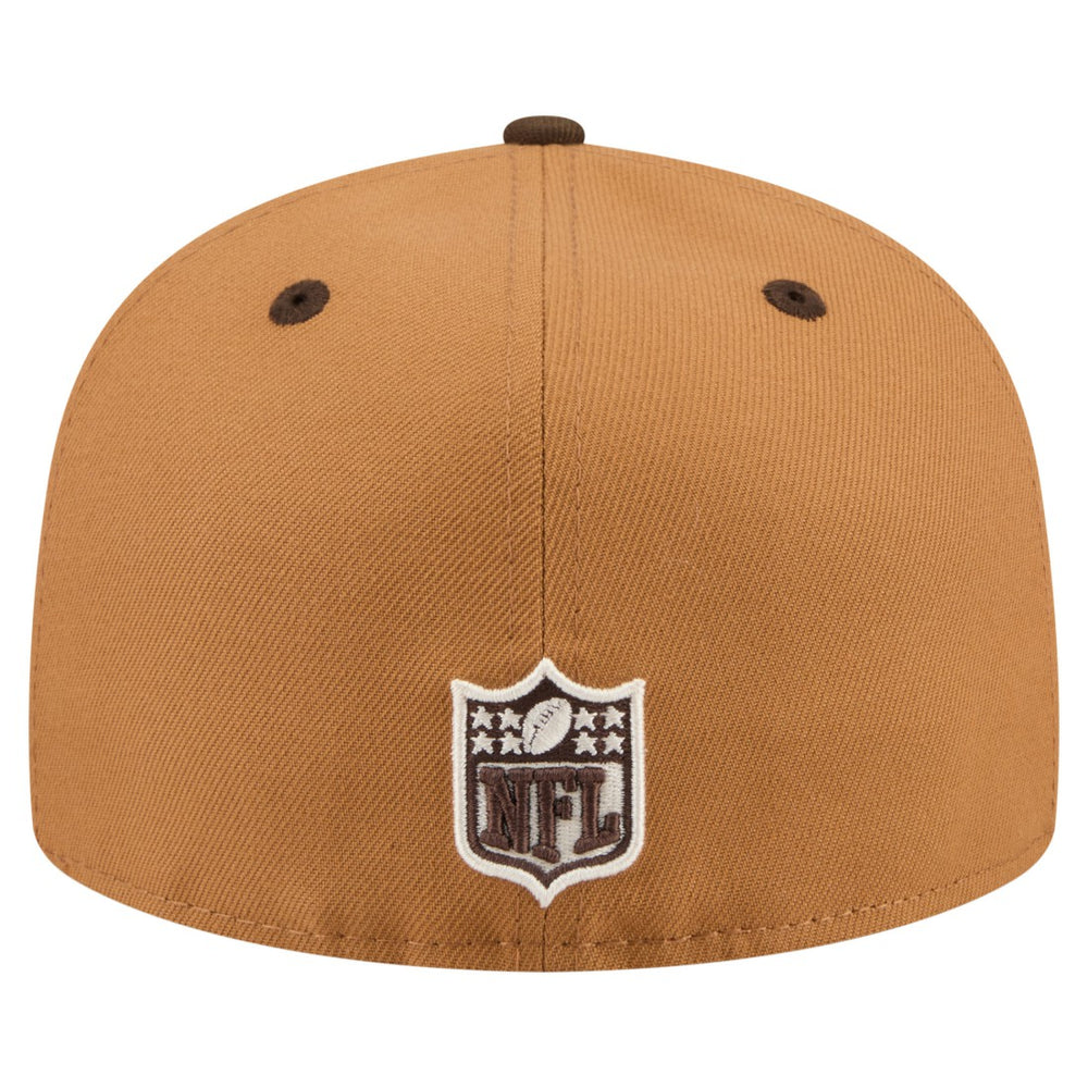 New York Jets New Era Two-Tone Walnut 59FIFTY Fitted Hat - Light Brown/Dark Brown - NFL