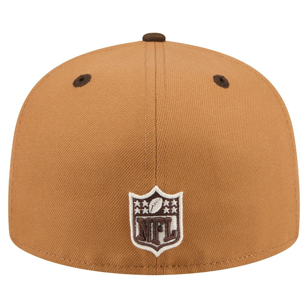 Philadelphia Eagles New Era Two-Tone Walnut 59FIFTY Fitted Hat - Light Brown/Dark Brown - NFL