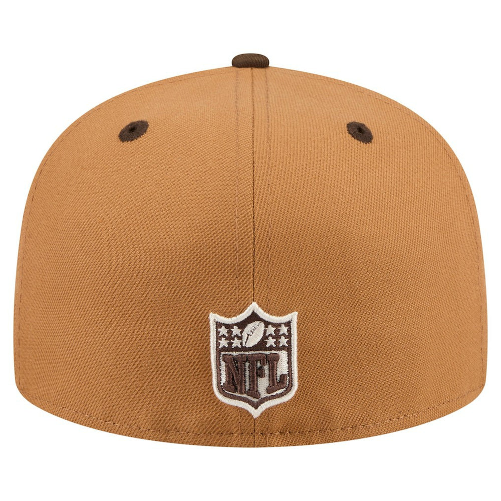 Philadelphia Eagles New Era Two-Tone Walnut 59FIFTY Fitted Hat - Light Brown/Dark Brown - NFL