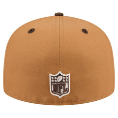 Philadelphia Eagles New Era Two-Tone Walnut 59FIFTY Fitted Hat - Light Brown/Dark Brown - NFL