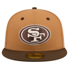 San Francisco 49ers New Era Two-Tone Walnut 59FIFTY Fitted Hat - Light Brown/Dark Brown - NFL