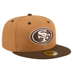 San Francisco 49ers New Era Two-Tone Walnut 59FIFTY Fitted Hat - Light Brown/Dark Brown - NFL