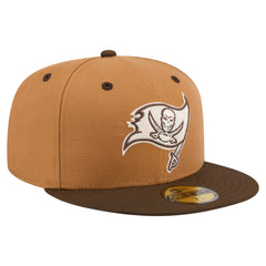 Tampa Bay Buccaneers New Era Two-Tone Walnut 59FIFTY Fitted Hat - Light Brown/Dark Brown - NFL