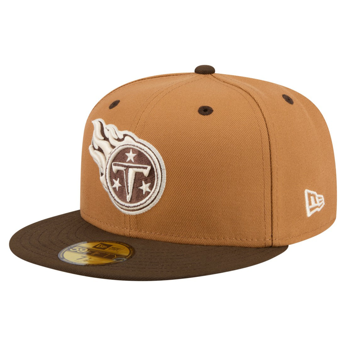 Tennessee Titans New Era Two-Tone Walnut 59FIFTY Fitted Hat - Light Brown/Dark Brown - NFL
