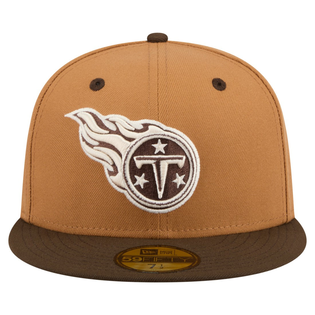Tennessee Titans New Era Two-Tone Walnut 59FIFTY Fitted Hat - Light Brown/Dark Brown - NFL