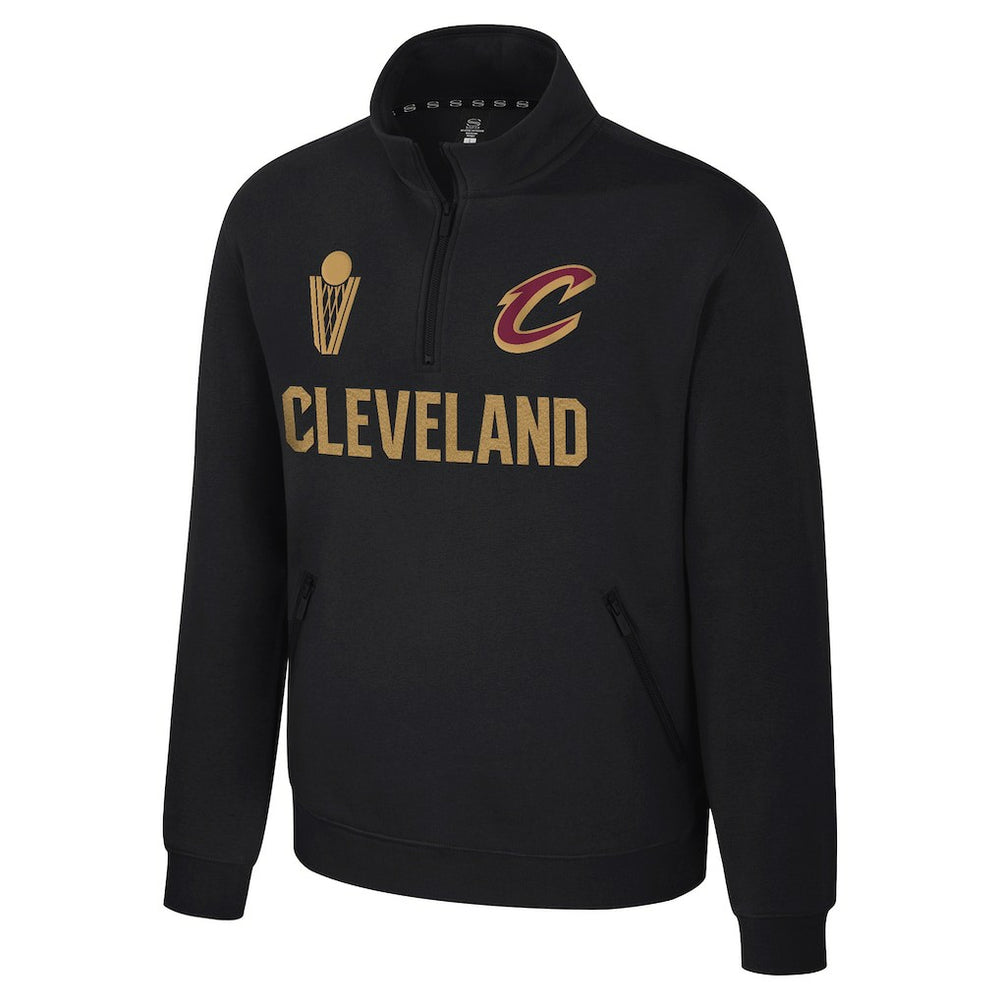 Cleveland Cavaliers Stadium Essentials Unisex First Team Trainer Quarter-Zip Pullover Black