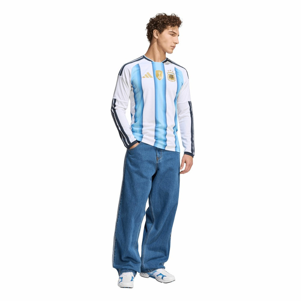 Adidas - Argentina National Team FIFA x World Cup 2026 Home Replica Long Sleeve Jersey - White