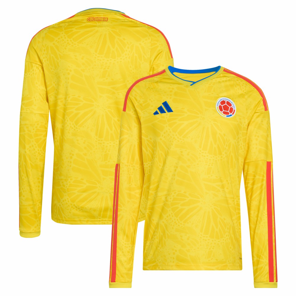 Adidas - Colombia National Team FIFA x World Cup 2026 Home Replica Long Sleeve Jersey - Yellow