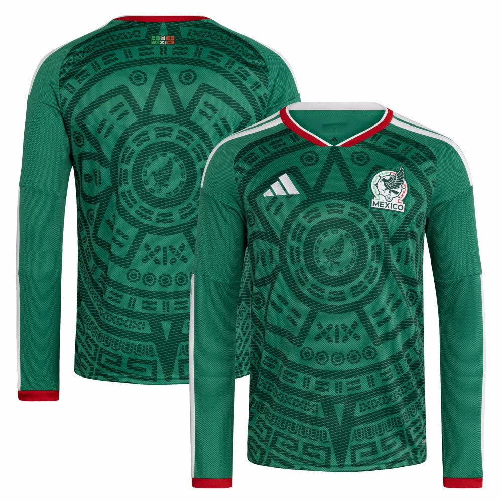 Adidas - Mexico National Team FIFA x World Cup 2026 Home Replica Long Sleeve Jersey - Green