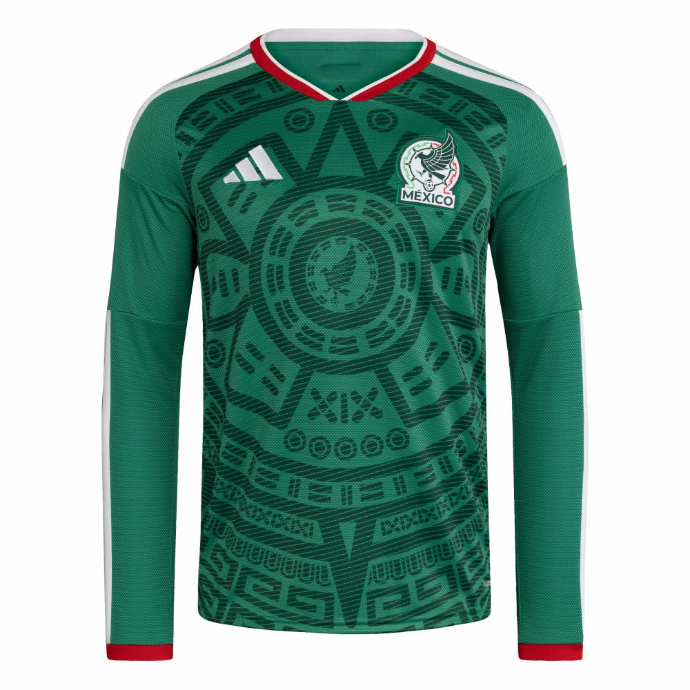 Adidas - Mexico National Team FIFA x World Cup 2026 Home Replica Long Sleeve Jersey - Green