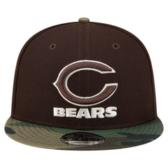 Chicago Bears Adult Burnt Wood Camo 9FIFTY Snapback Hat - Dark Brown - NFL