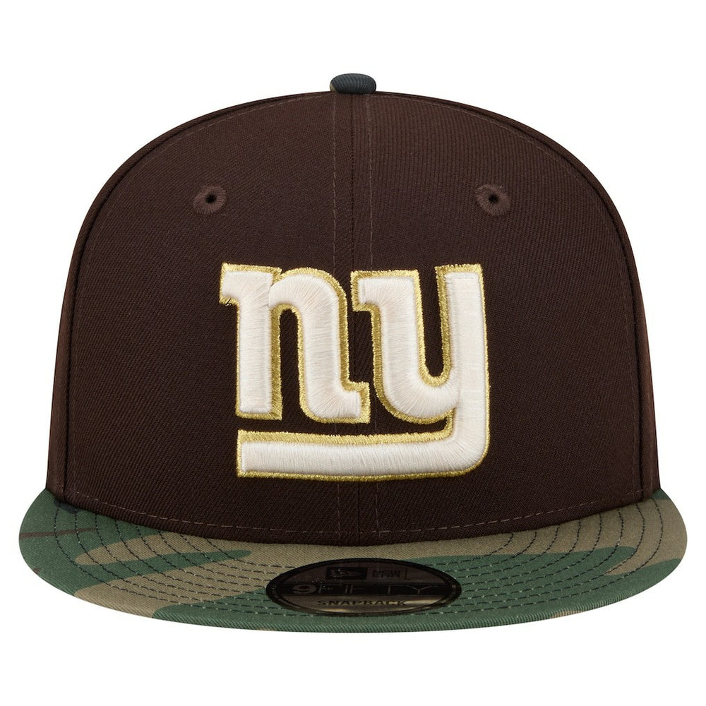 New York Giants Adult Burnt Wood Camo 9FIFTY Snapback Hat - Dark Brown - NFL