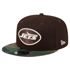 New York Jets Adult Burnt Wood Camo 9FIFTY Snapback Hat - Dark Brown - NFL