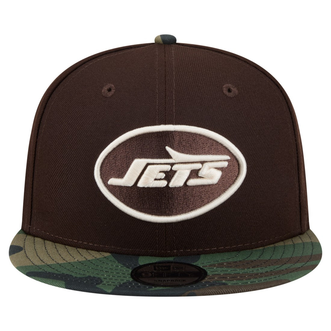New York Jets Adult Burnt Wood Camo 9FIFTY Snapback Hat - Dark Brown - NFL