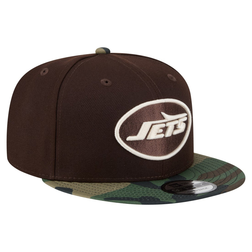 New York Jets Adult Burnt Wood Camo 9FIFTY Snapback Hat - Dark Brown - NFL