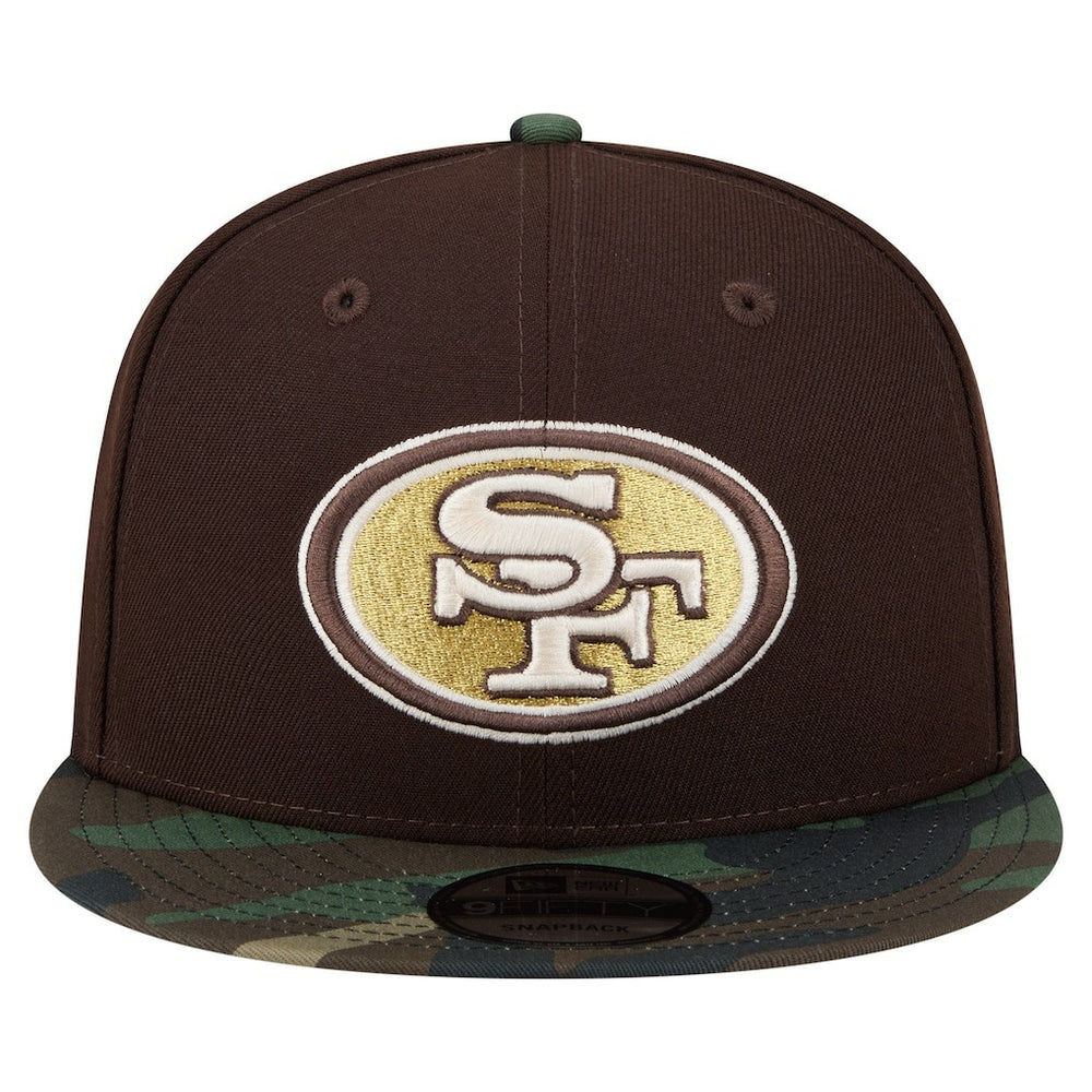 San Francisco 49ers Adult Burnt Wood Camo 9FIFTY Snapback Hat - Dark Brown - NFL