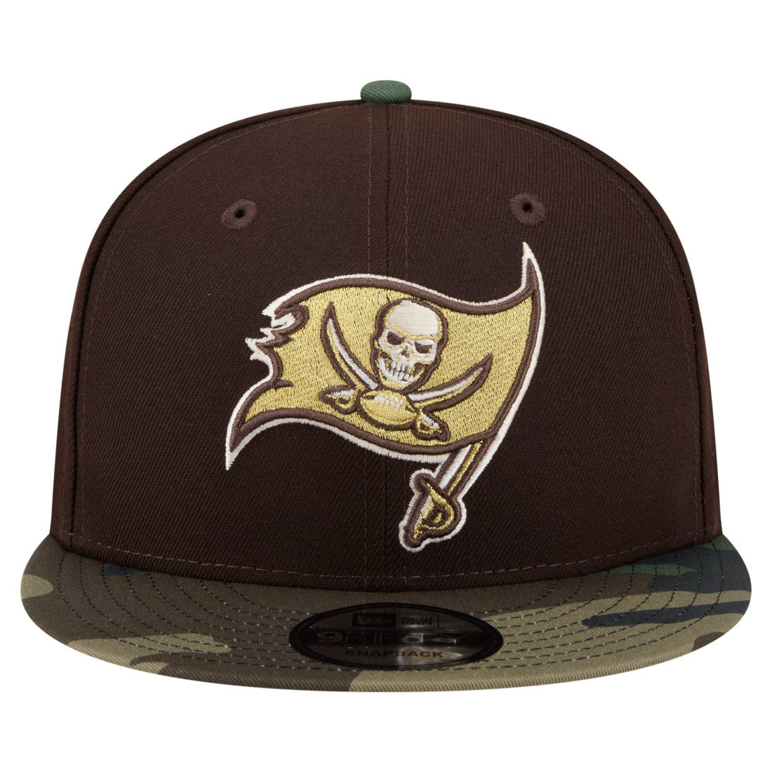 Tampa Bay Buccaneers Adult Burnt Wood Camo 9FIFTY Snapback Hat - Dark Brown - NFL