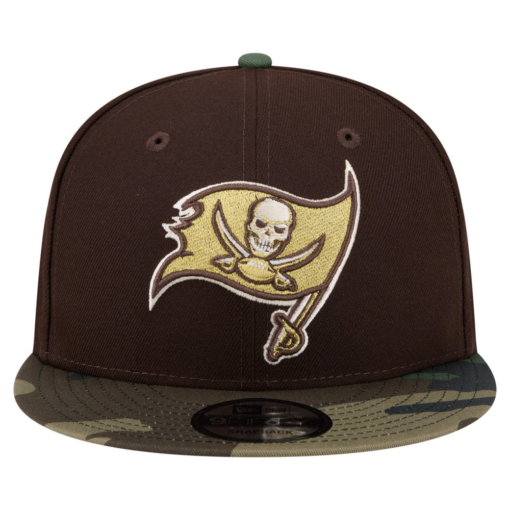 Tampa Bay Buccaneers Adult Burnt Wood Camo 9FIFTY Snapback Hat - Dark Brown - NFL