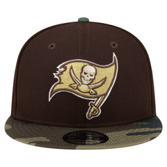 Tampa Bay Buccaneers Adult Burnt Wood Camo 9FIFTY Snapback Hat - Dark Brown - NFL