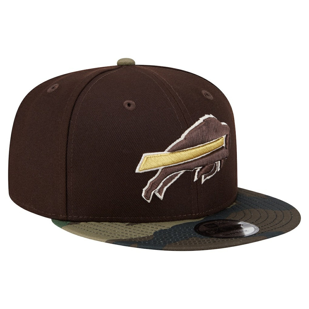 Buffalo Bills Adult Burnt Wood Camo 9FIFTY Snapback Hat - Dark Brown - NFL