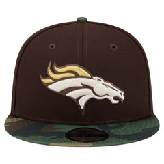 Denver Broncos Adult Burnt Wood Camo 9FIFTY Snapback Hat - Dark Brown - NFL