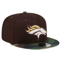 Denver Broncos Adult Burnt Wood Camo 9FIFTY Snapback Hat - Dark Brown - NFL
