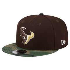 Houston Texans Adult Burnt Wood Camo 9FIFTY Snapback Hat - Dark Brown - NFL