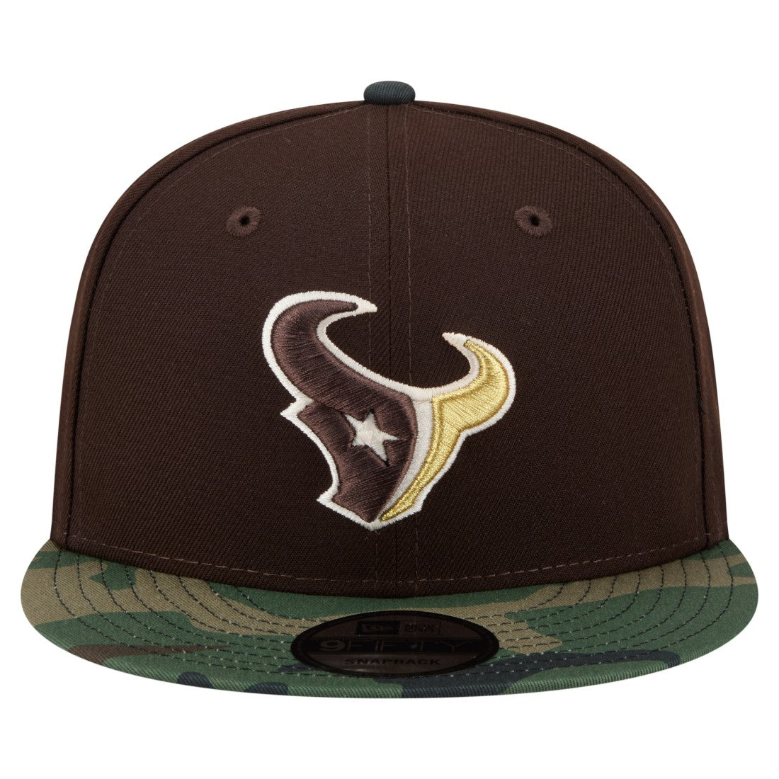 Houston Texans Adult Burnt Wood Camo 9FIFTY Snapback Hat - Dark Brown - NFL