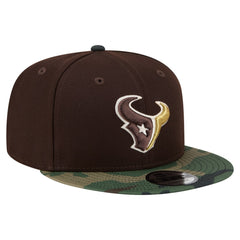 Houston Texans Adult Burnt Wood Camo 9FIFTY Snapback Hat - Dark Brown - NFL